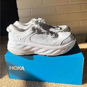 Hoka White Bondi SR Shoes